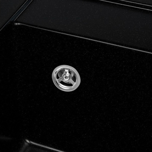 Изображение товара Мойка кухонная Saniteco Terra (оникс с сифоном)