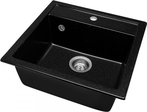 Изображение товара Мойка кухонная Saniteco Terra (оникс с сифоном)