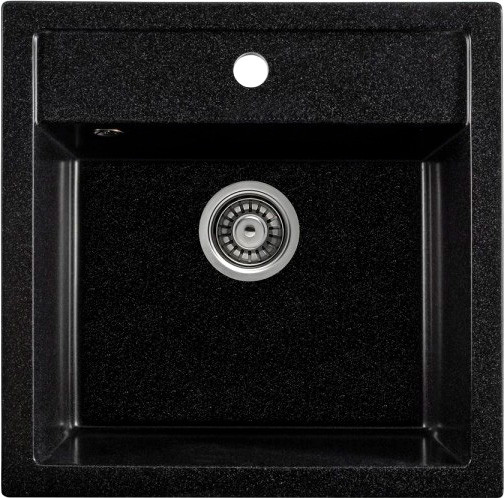 Изображение товара Мойка кухонная Saniteco Terra (черный с сифоном)