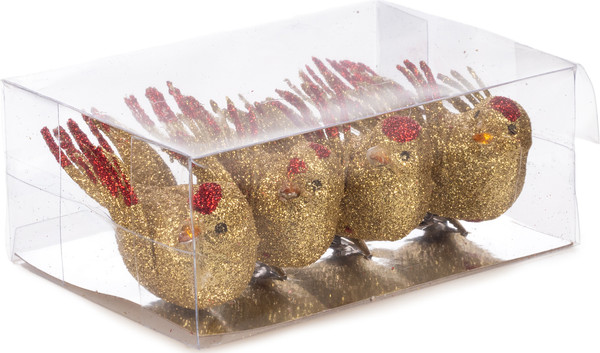 Изображение товара Набор елочных игрушек Ausini JQ-8091/G (4шт, золото)