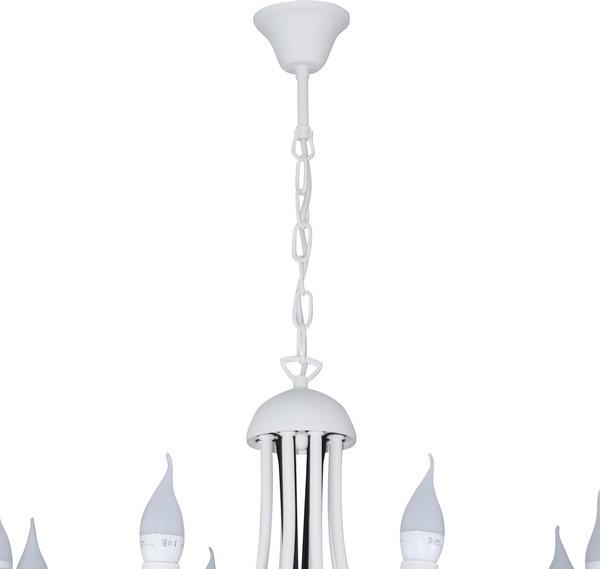 Изображение товара Люстра Элетех Астра НСБ 01-8x60-108 Е14 / 1005405423 (281 белый муар/черный муар)