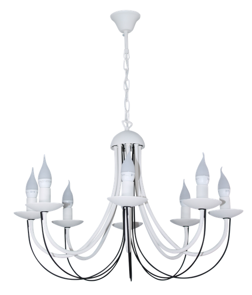 Изображение товара Люстра Элетех Астра НСБ 01-8x60-108 Е14 / 1005405423 (281 белый муар/черный муар)