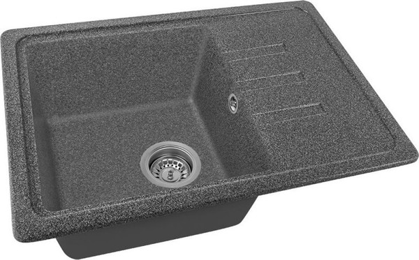 Изображение товара Мойка кухонная Saniteco Rosa (графит с сифоном)