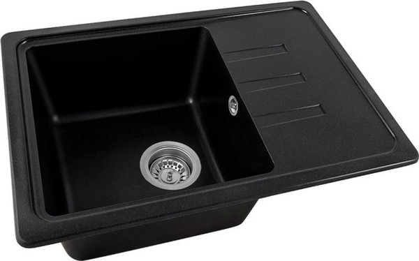 Изображение товара Мойка кухонная Saniteco Rosa (оникс с сифоном)