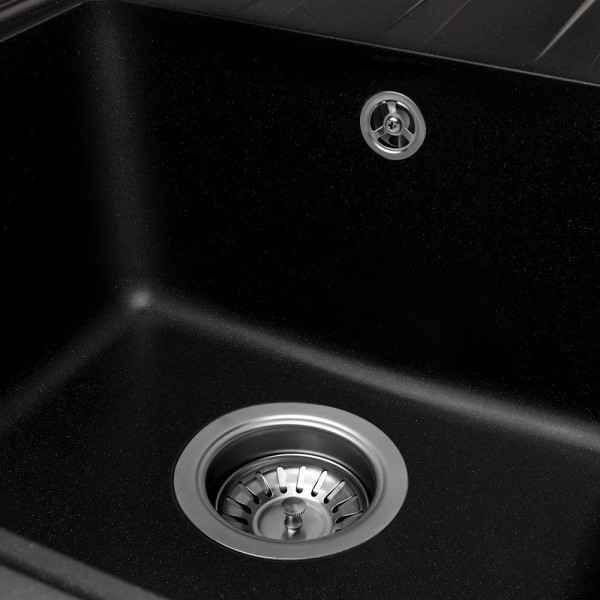 Изображение товара Мойка кухонная Saniteco Rosa (оникс с сифоном)