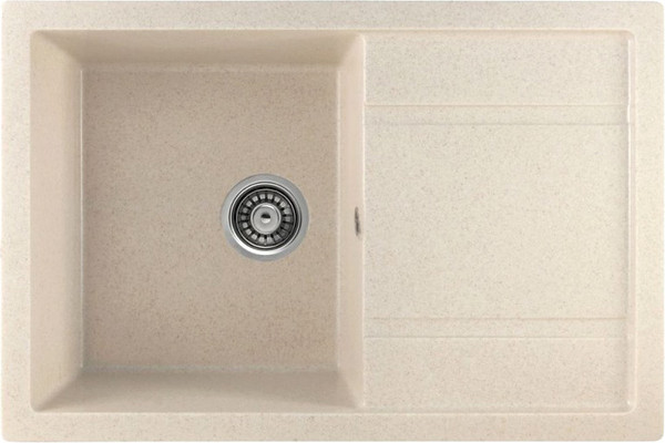 Изображение товара Мойка кухонная Saniteco Fama (бежевый с сифоном)