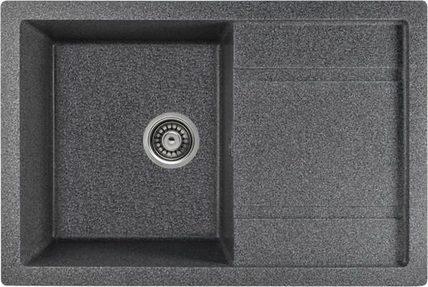 Изображение товара Мойка кухонная Saniteco Fama (графит с сифоном)