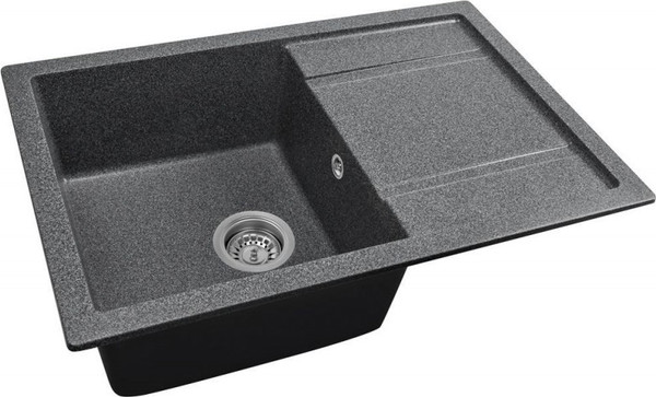 Изображение товара Мойка кухонная Saniteco Fama (графит с сифоном)