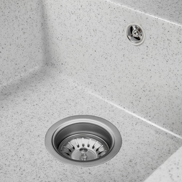 Изображение товара Мойка кухонная Saniteco Fama (серый с сифоном)