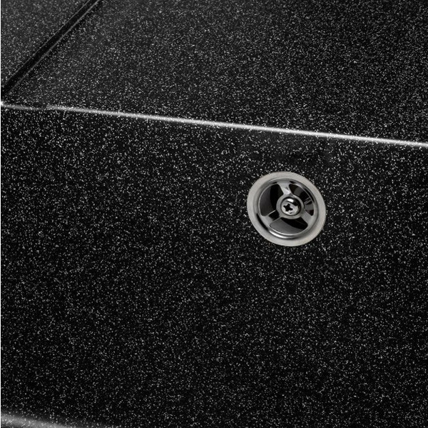 Изображение товара Мойка кухонная Saniteco Fama (черный с сифоном)