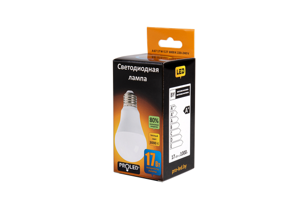 Изображение товара Лампа Proled A67-17W/3000K/E27