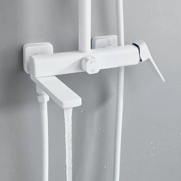 Изображение товара Душевая система со смесителем Shevanik S9936C (белый)