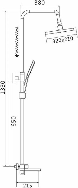 Изображение товара Душевая система со смесителем Shevanik S9936C (белый)