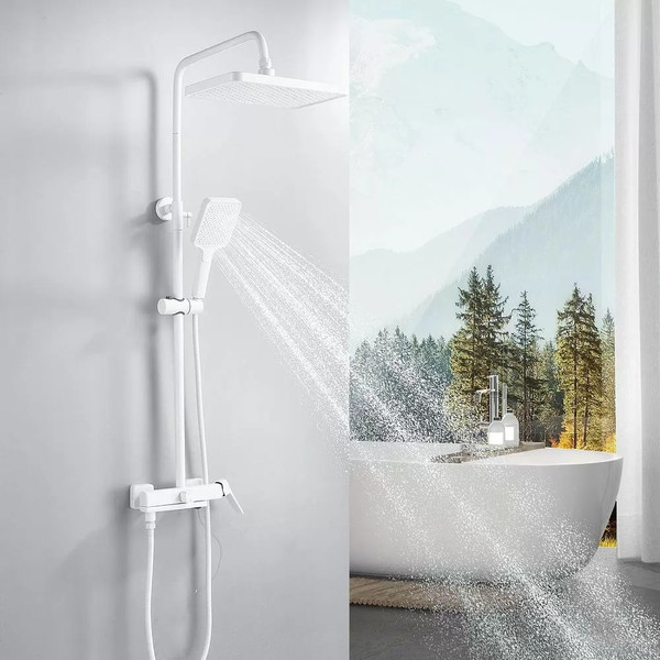 Изображение товара Душевая система со смесителем Shevanik S9936C (белый)