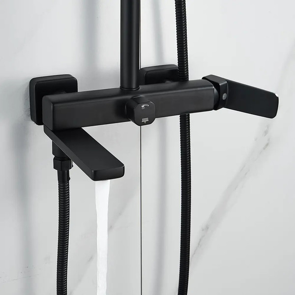 Изображение товара Душевая система со смесителем Shevanik S9936H (черный)