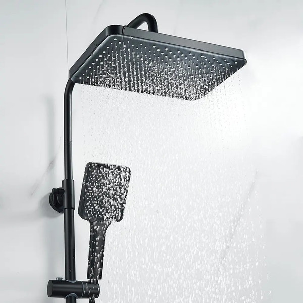 Изображение товара Душевая система со смесителем Shevanik S9936H (черный)