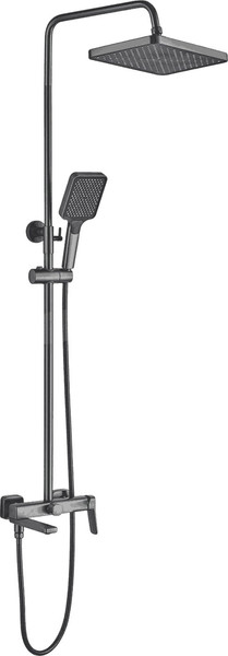 Изображение товара Душевая система со смесителем Shevanik S9936T (оружейная сталь)