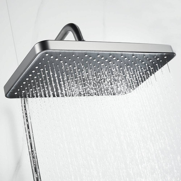 Изображение товара Душевая система со смесителем Shevanik S9936T (оружейная сталь)