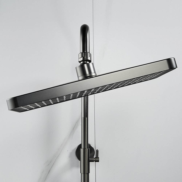 Изображение товара Душевая система со смесителем Shevanik S9936T (оружейная сталь)