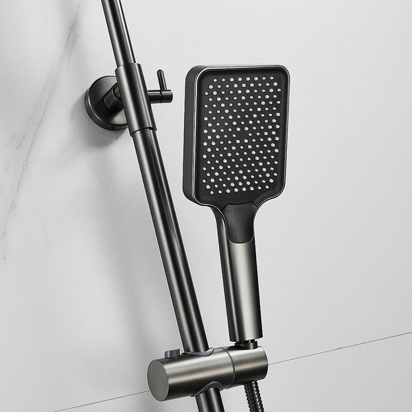 Изображение товара Душевая система со смесителем Shevanik S9936T (оружейная сталь)