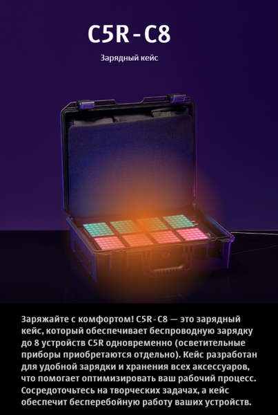 Изображение товара Зарядный кейс для осветителей Godox Knowled C5R-C8 для C5R / 31430