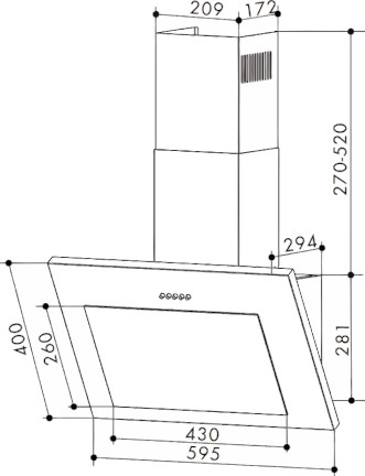 Изображение товара Вытяжка наклонная Exiteq EX-1496 (черный)