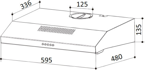 Изображение товара Вытяжка плоская Exiteq EX-1486 (нержавеющая сталь)