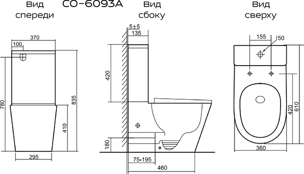 Изображение товара Унитаз напольный Prato CO-6093A