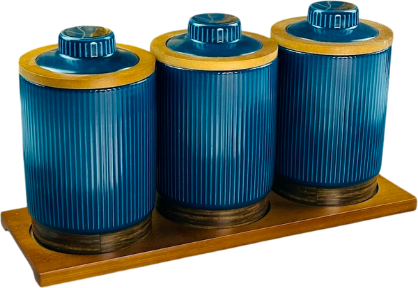 Изображение товара Набор емкостей для хранения Lenardi Wood 133-394 (3шт)