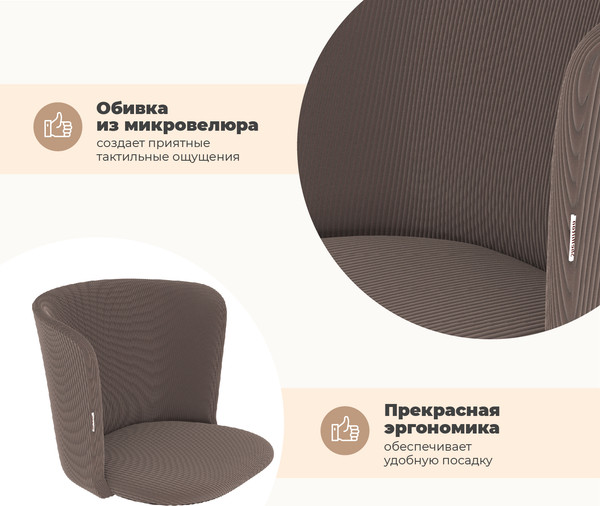 Изображение товара Сиденье для стула Sheffilton SHT-ST36 (микровельвет кофе мокко)