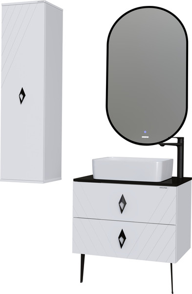 Изображение товара Шкаф-полупенал для ванной Grossman Вива 35 / 303511