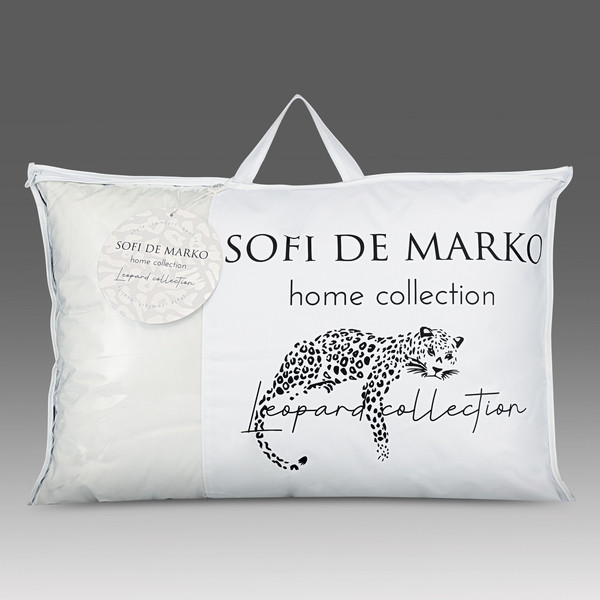 Изображение товара Подушка для сна Sofi de Marko Leopard 70x70 / Под-Лп-б-70x70 (белый)