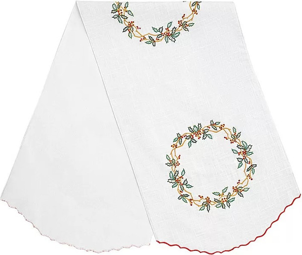 Изображение товара Дорожка на стол Tkano Essential Festive wreath / TK24-TR0007