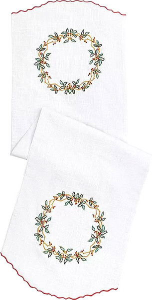 Изображение товара Дорожка на стол Tkano Essential Festive wreath / TK24-TR0007