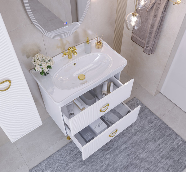 Изображение товара Тумба под умывальник Grossman Атрио 85 / 108016 (белый глянец)