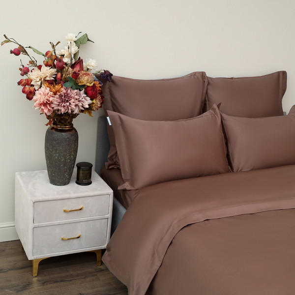 Изображение товара Комплект постельного белья Sofi de Marko Моно Евро / Евро-Мн-шк (шоколад)