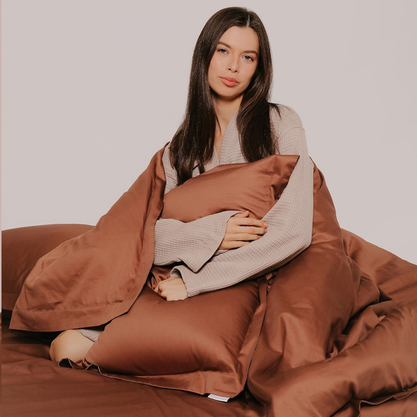 Изображение товара Комплект постельного белья Sofi de Marko Моно Евро / Евро-Мн-шк (шоколад)