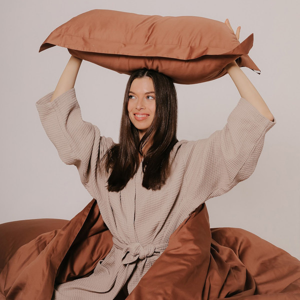 Изображение товара Комплект постельного белья Sofi de Marko Моно Евро Макси / Евро-МК-Мн-шк (шоколад)