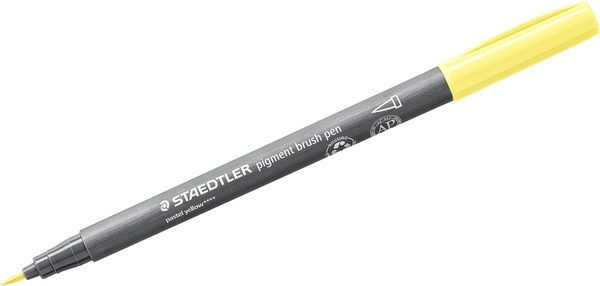 Изображение товара Лайнер Staedtler Pigment Brush / 371-105 (пастельно-желтый)