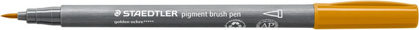 Изображение товара Лайнер Staedtler Pigment Brush / 371-16 (золотая охра)