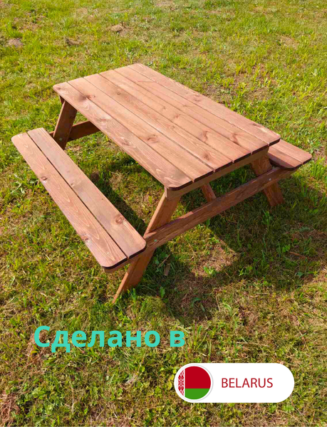 Изображение товара Комплект мебели с детским столом Четыре Солнца SPD-1100 (коричневый)