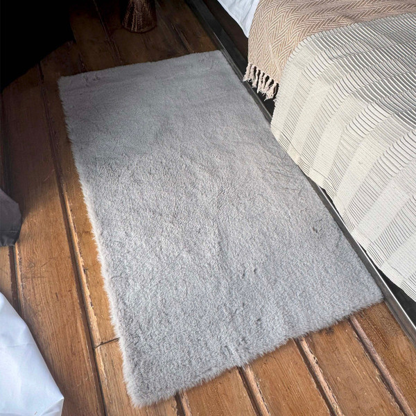 Изображение товара Коврик Shahintex Меховой 67x130 / 862948 (голубая норка 23 S)