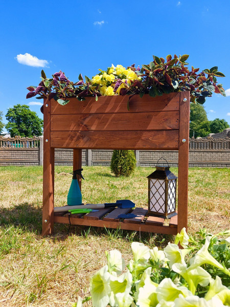 Изображение товара Стол для рассады Четыре Солнца Коричневый