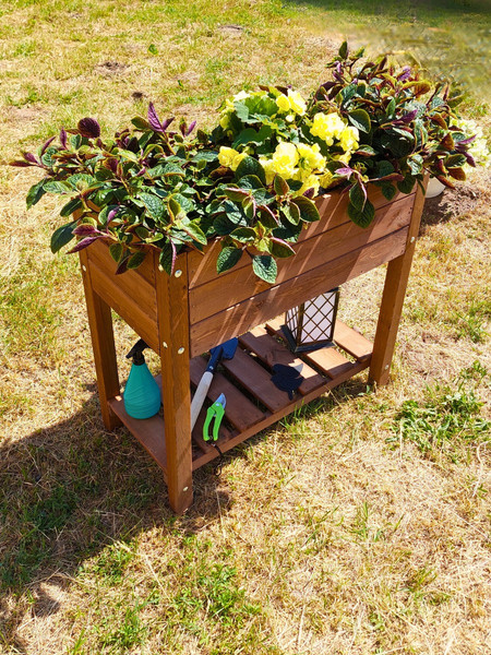 Изображение товара Стол для рассады Четыре Солнца Коричневый