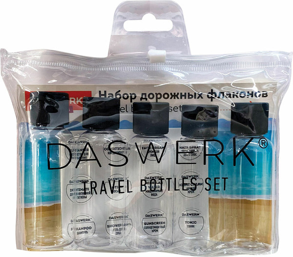 Изображение товара Набор флаконов для косметики Daswerk 609306 (5шт, черный)