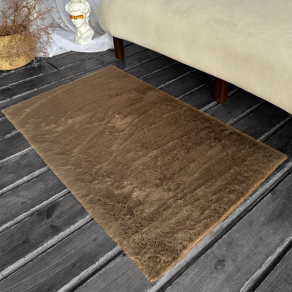 Изображение товара Коврик Shahintex Меховой 60x100 / 862900 (мокко 26 S)
