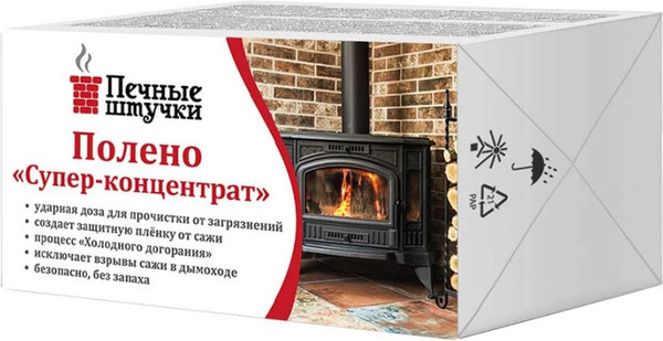 Изображение товара Полено для чистки дымохода Печные штучки Супер-концентрат 62043 (470г)