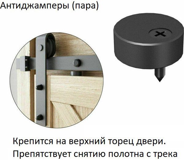 Изображение товара Комплект фурнитуры для раздвижных дверей Юнива Классика / BDHB01P/D05/1.8