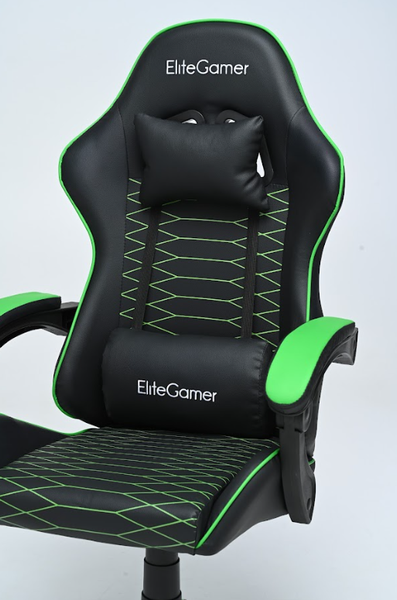 Изображение товара Кресло геймерское Elite Gamer EC003 (зеленый/черный)