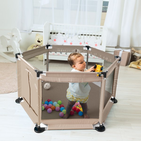 Изображение товара Игровой манеж Solmax&Kids ZV97982 (бежевый)
